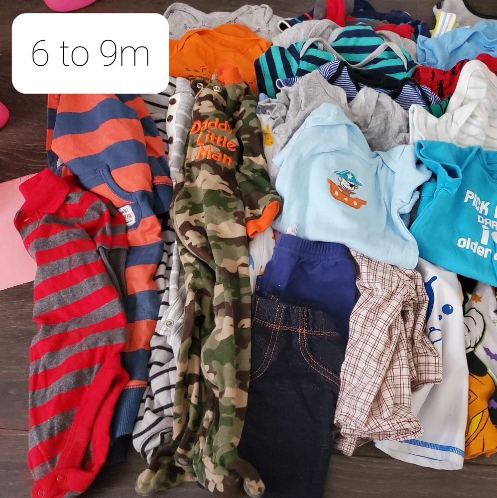 6 to 9m baby boy lot 33 pieces